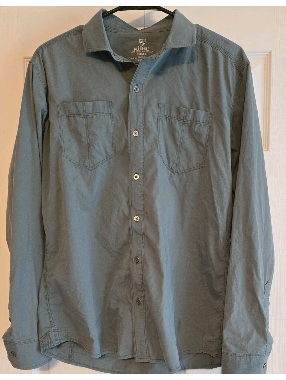 Kuhl Tappered Fit S Button Down Long Sleeve Mens Hiking Outdoors Utility Shirt